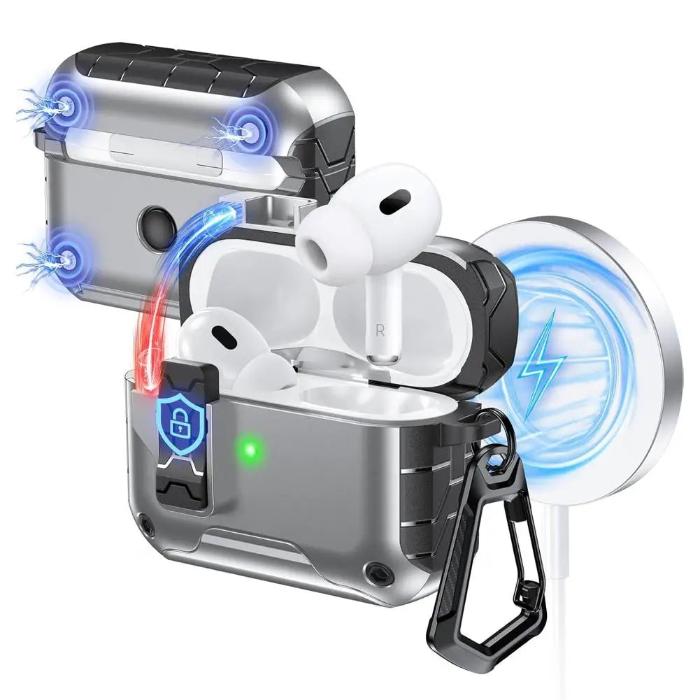 Custodia Magnetica per AirPods Pro 3 con Kit Pulizia e Portachiavi