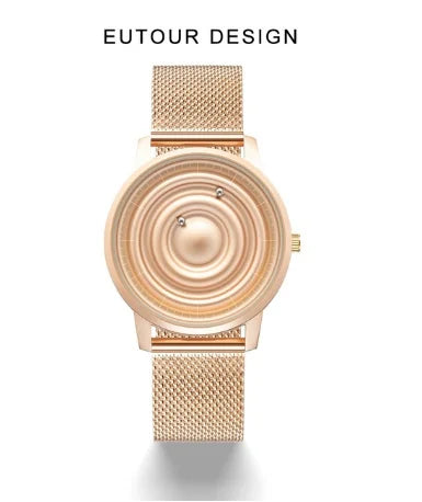 Orologio Uomo EUTOUR Magnetico Gold - Silicone Quarzo Sport Impermeabile Casual