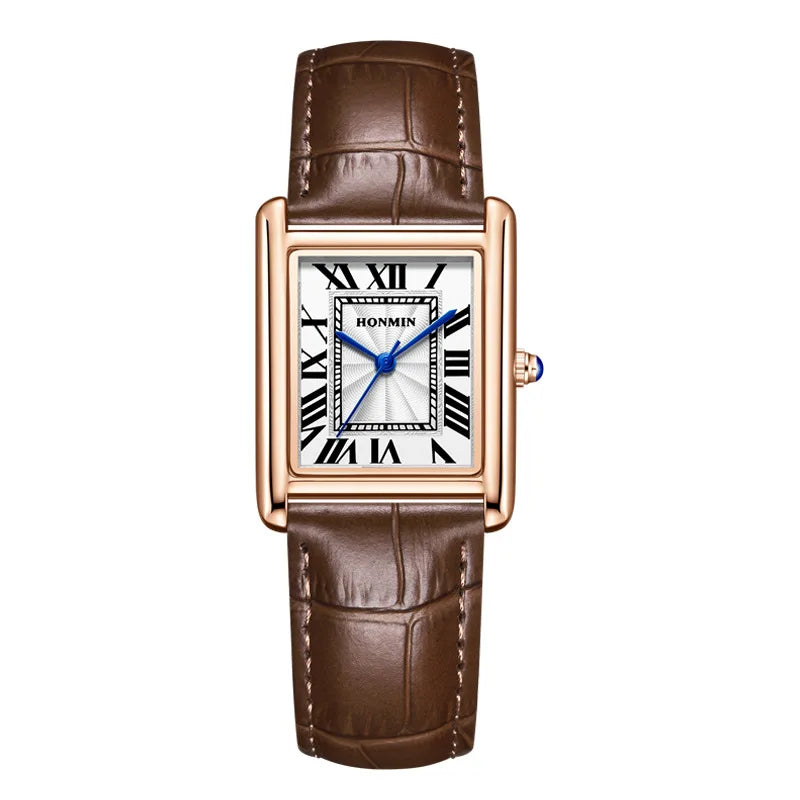 Orologio Elegante Unisex con Cinturino in Pelle - Impermeabile al Quarzo