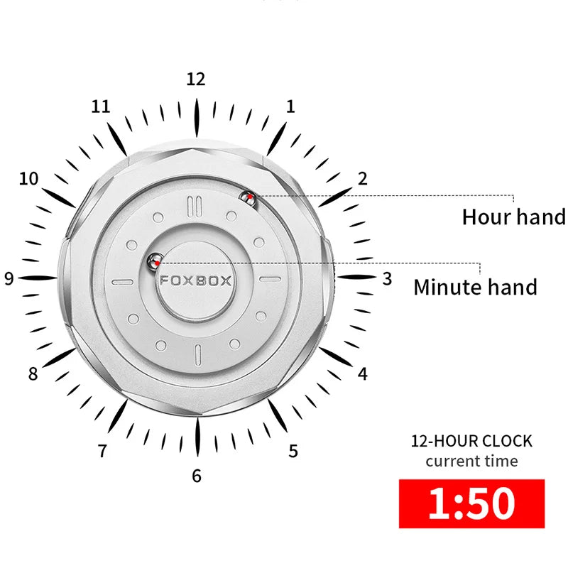 Orologio Uomo FOXBOX Magnetico Impermeabile - Puntatore Scorrevole Luxury Quarzo Fashion