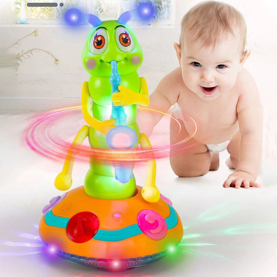 Bruco Sassofono Elettrico Danzante - Giocattolo Musicale LED Bambini 3+