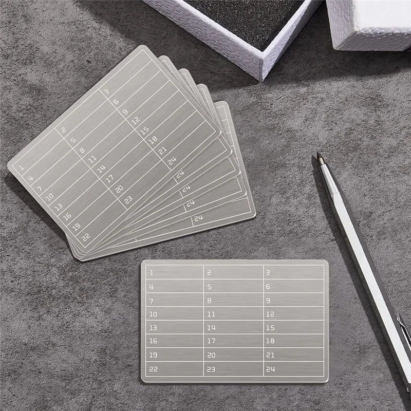 A76X-6Pcs Plates Stainless Steel Wallet Crypto Cryptocurrency Storage Crypto Wallet For Bitcoin Hardware Cold Backup