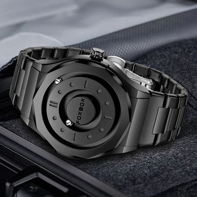 Orologio Uomo FOXBOX Magnetico Creative - Puntatore Scorrevole Outdoor Sport