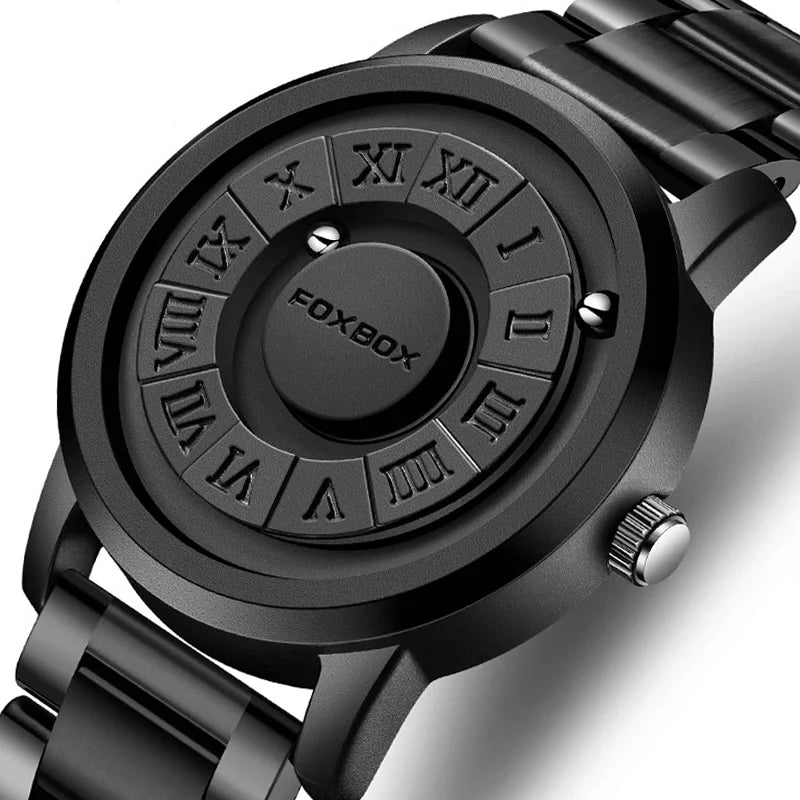 Orologio Uomo FOXBOX Magnetico Floating - Puntatore Fluttuante Ball Bearing Impermeabile Quarzo
