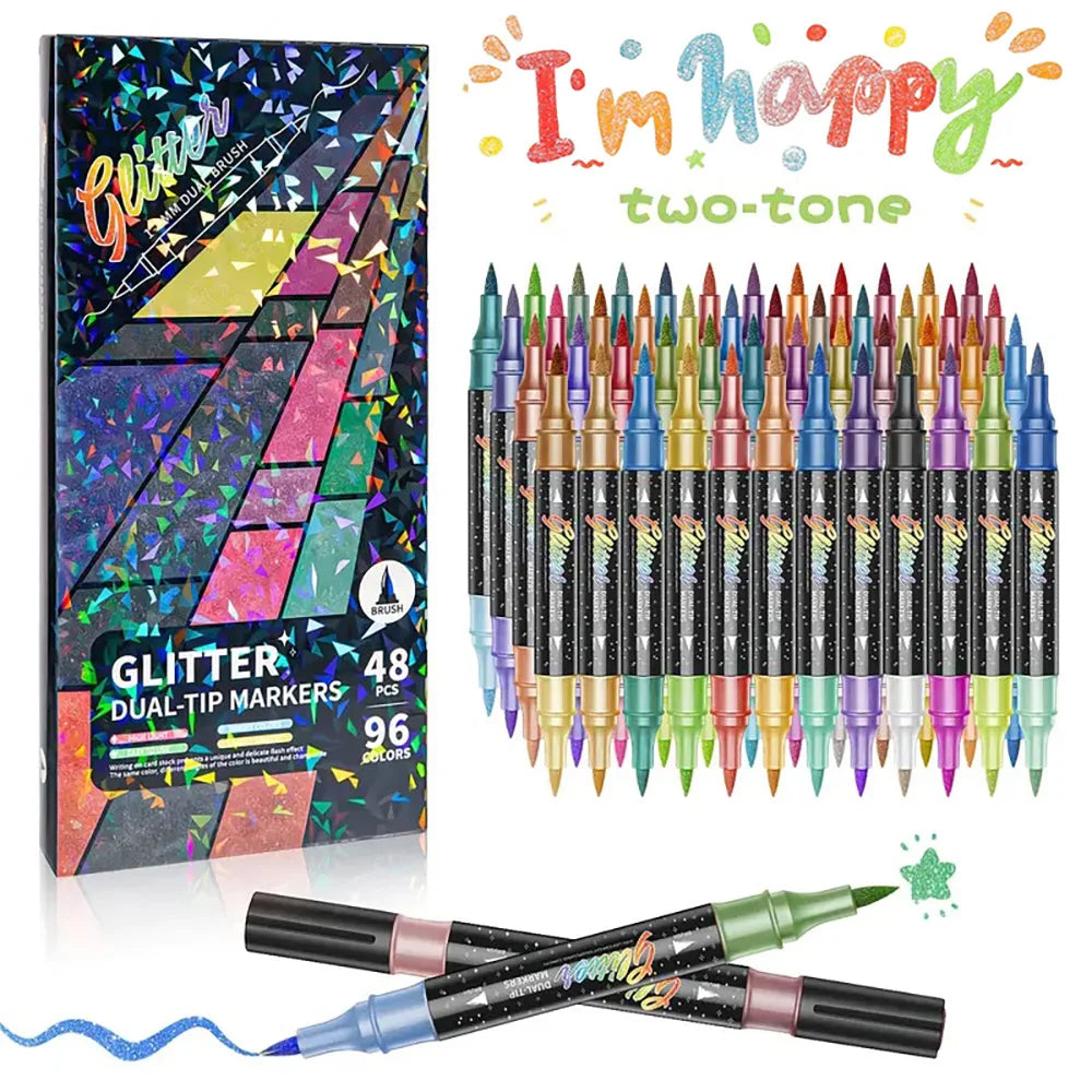 Pennarelli Acrilici Multi-Superficie - Set 12/24/36/48 Colori per Legno, Tela, Pietra