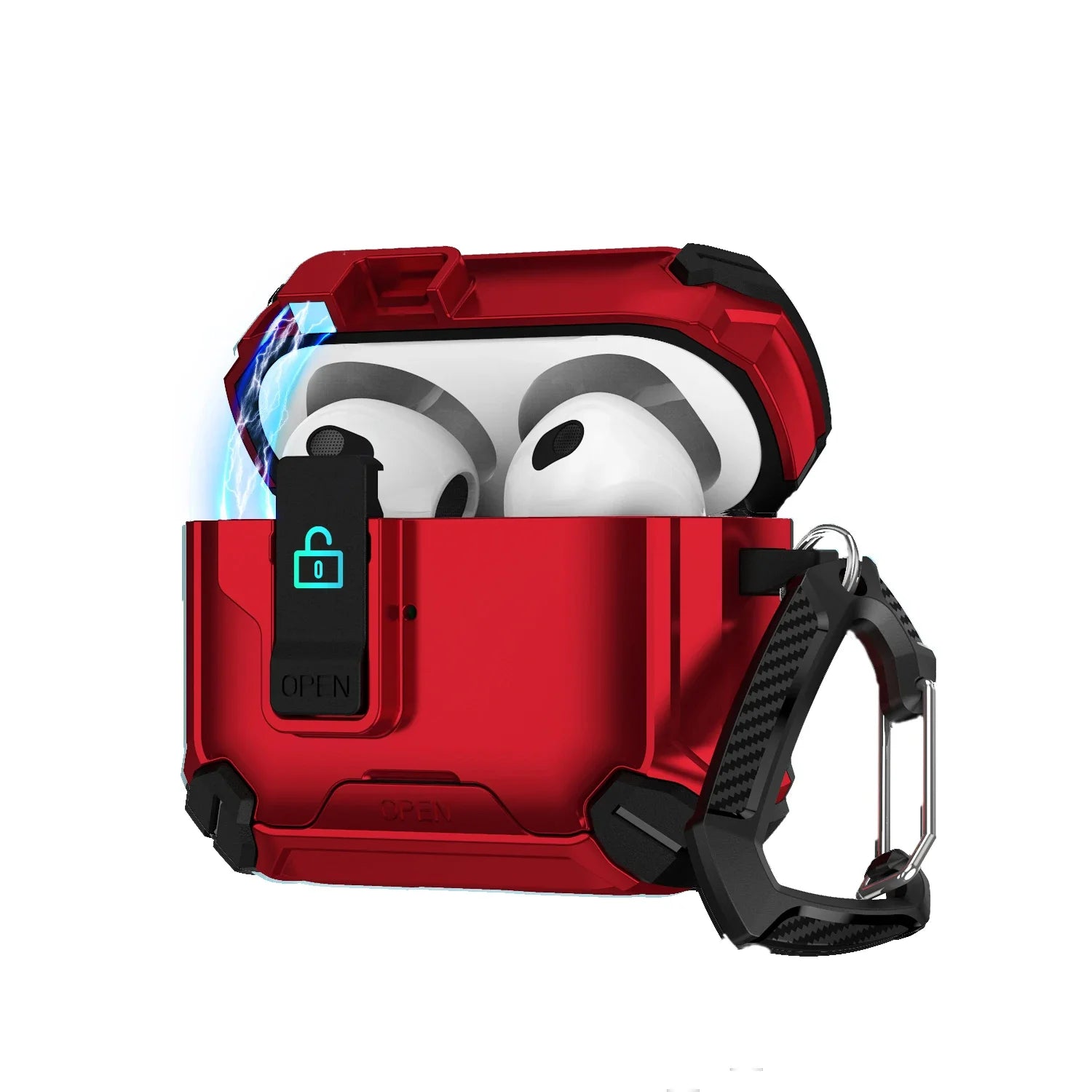 Custodia Magnetica per AirPods con Supporto Integrato - Design Trasformabile