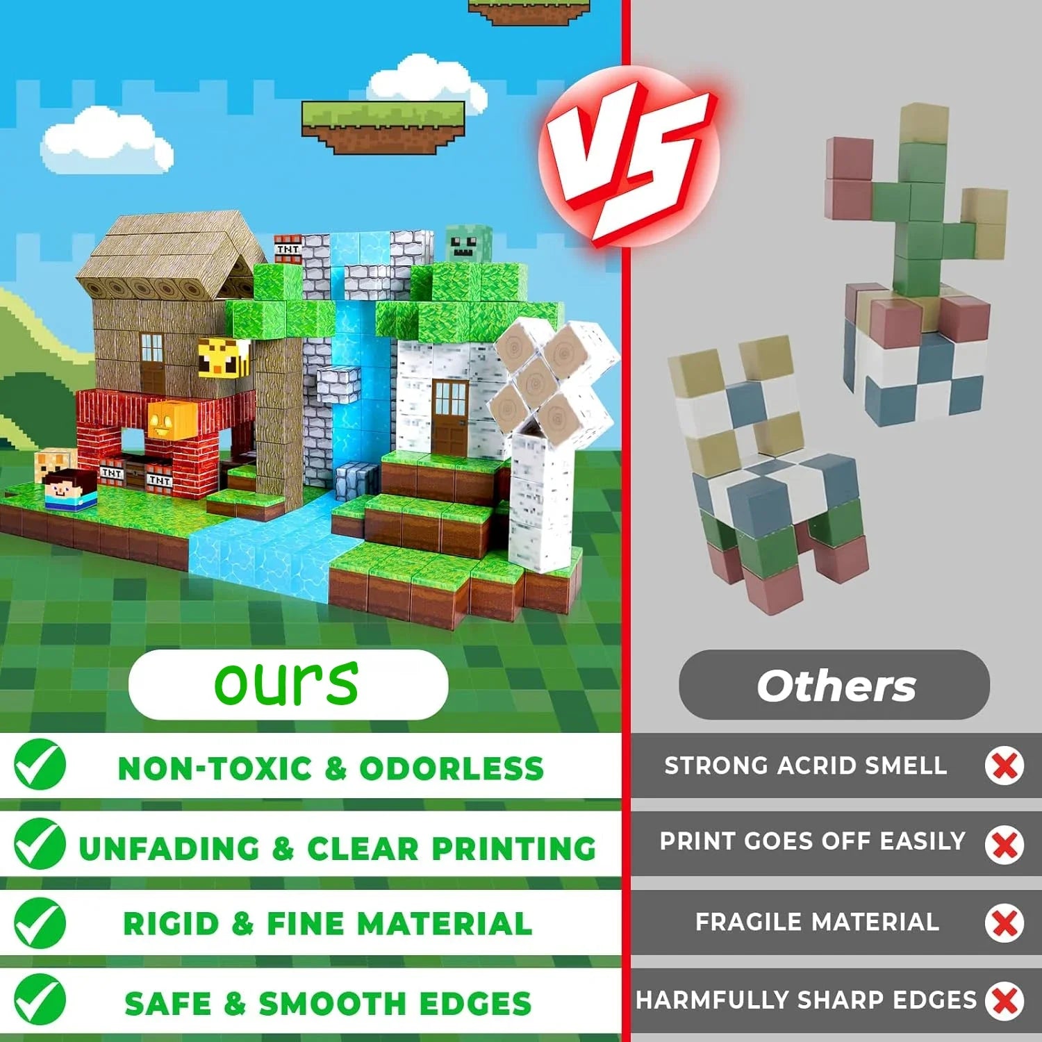 Blocchi Magnetici Costruzioni STEM Mine World - Set Educativo