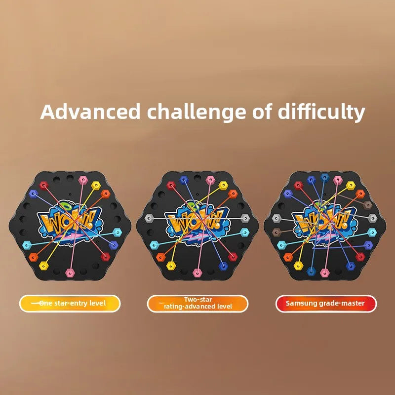 Gioco Puzzle Corde Colorate Bambini - Logica Pensiero Interattivo Famiglia