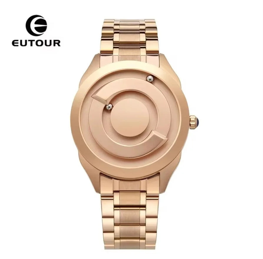 Orologio Uomo EUTOUR Magnetico Gold Rose - Quarzo Luxury Fashion Impermeabile