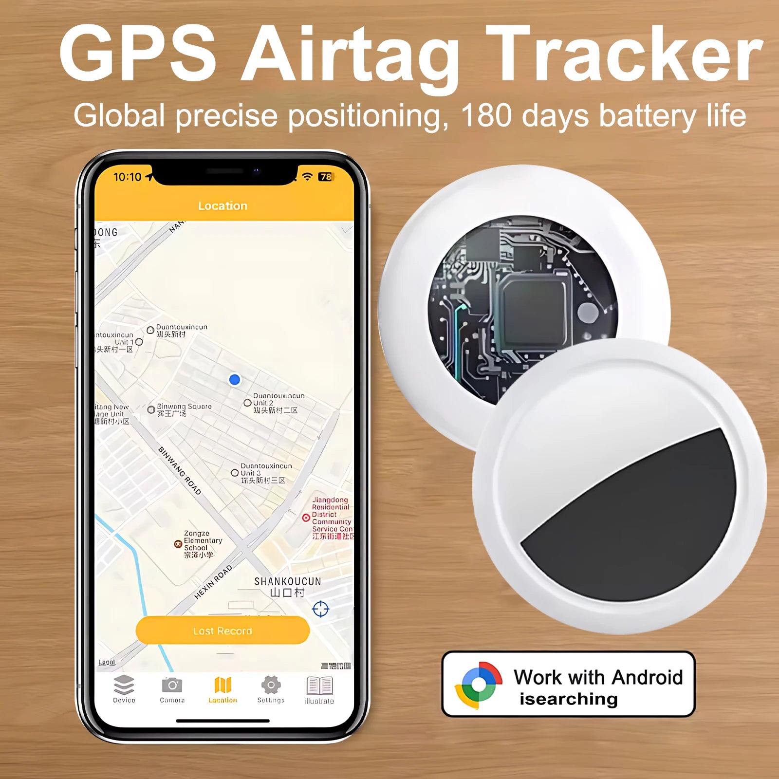 Mini Tracker GPS Localizzatore Smart per Auto Bambini Animali Chiavi Finder Antifurto