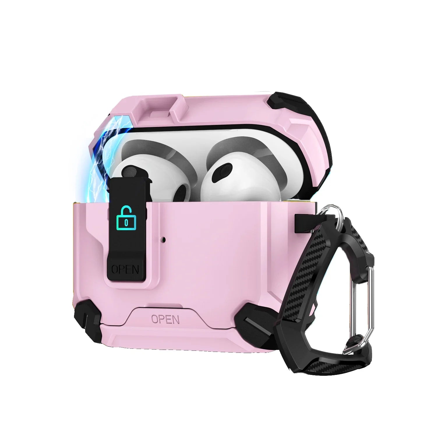 Custodia Magnetica per AirPods con Supporto Integrato - Design Trasformabile