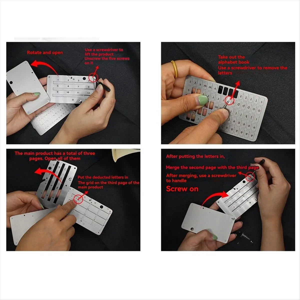 Plates Wallet Crypto Cryptocurrency Storage Crypto Wallet for Bitcoin Hardware Cold Backup Mechanical Code Record Book