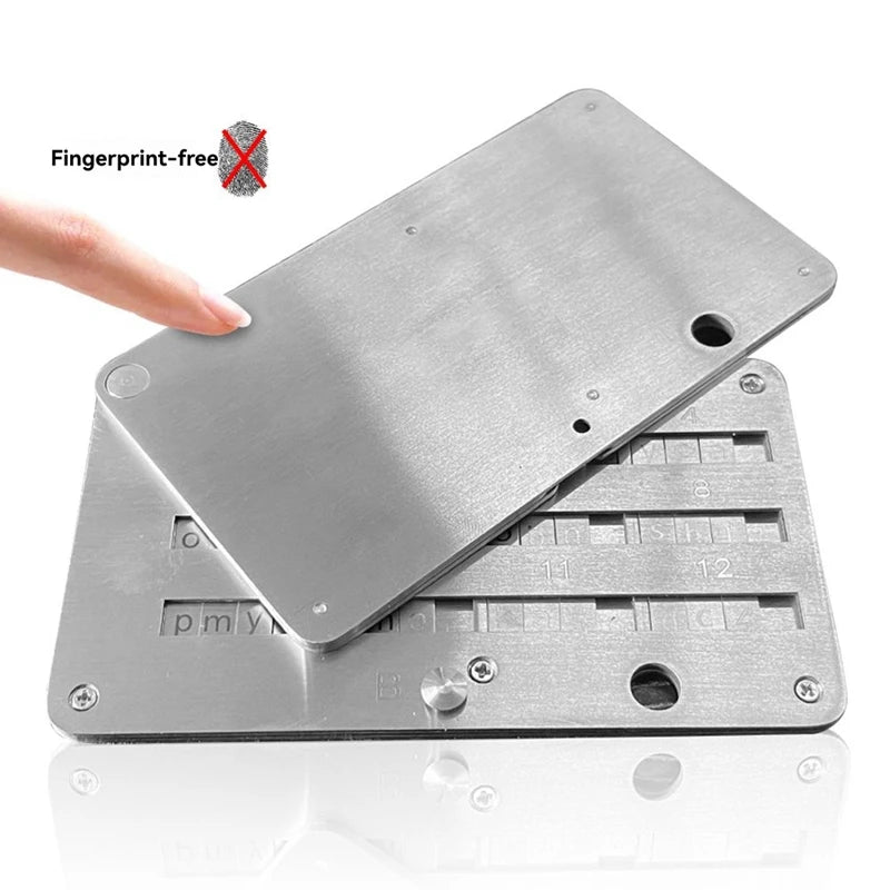 Plates Wallet Crypto Cryptocurrency Storage Crypto Wallet for Bitcoin Hardware Cold Backup Mechanical Code Record Book-A27R