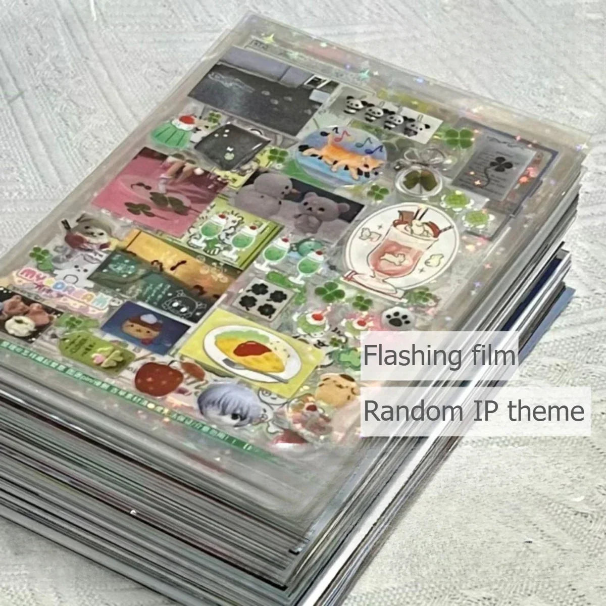 Adesivi Stile Giapponese Retrò Showa - 5 Pezzi PET Lucidi Scrapbook