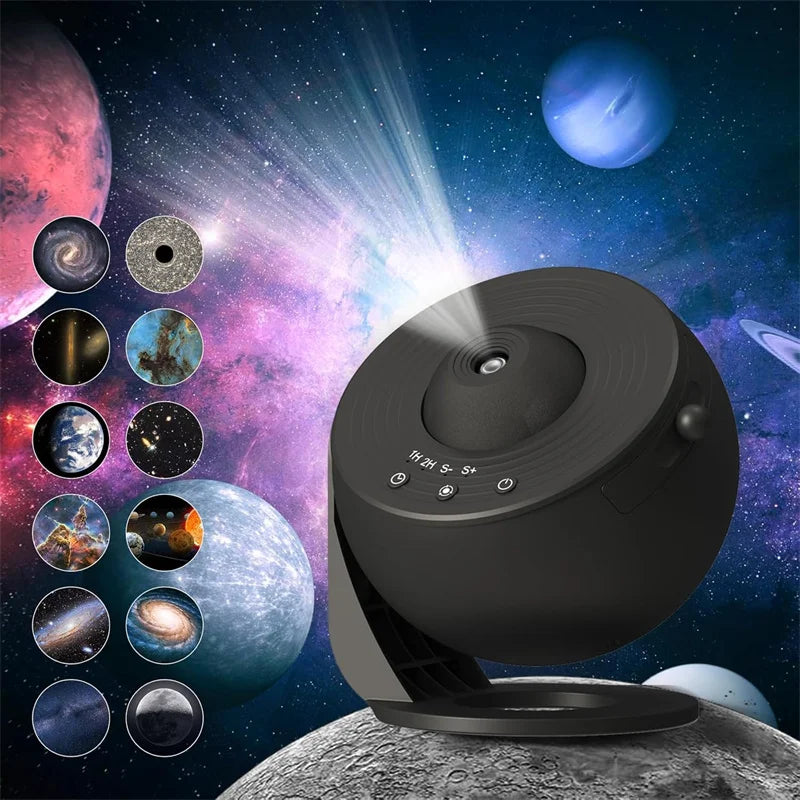 Proiettore Galassia 13-in-1 HD Planetario con Rotazione 360° e Timer