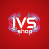 Logo IVS shop futuristico centrato